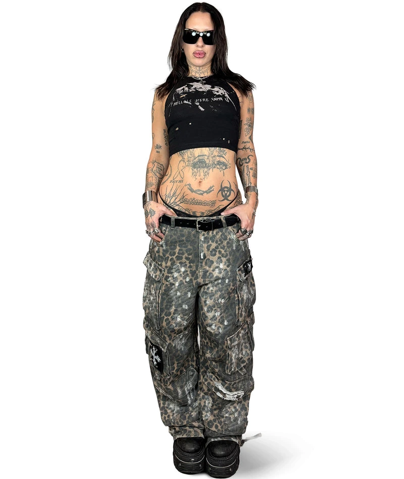 WOLFPACK - DISTRESSED CROP TOP | UNISEX - Image 3