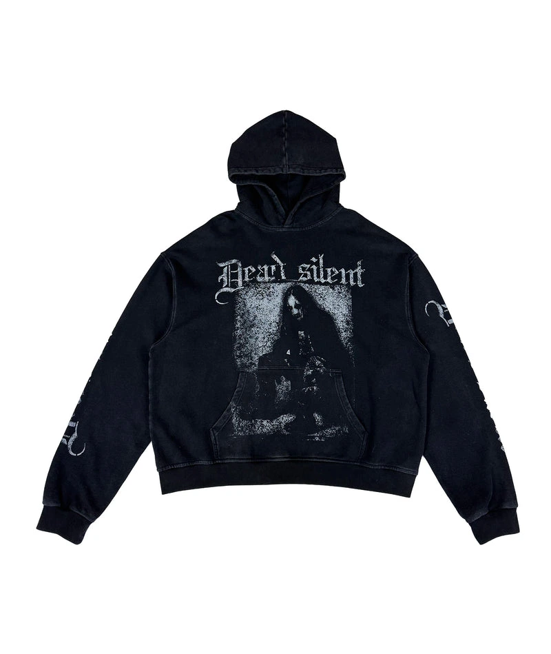 DEAD SILENT - OVERSIZED HOODIE (WASHED) | UNISEX