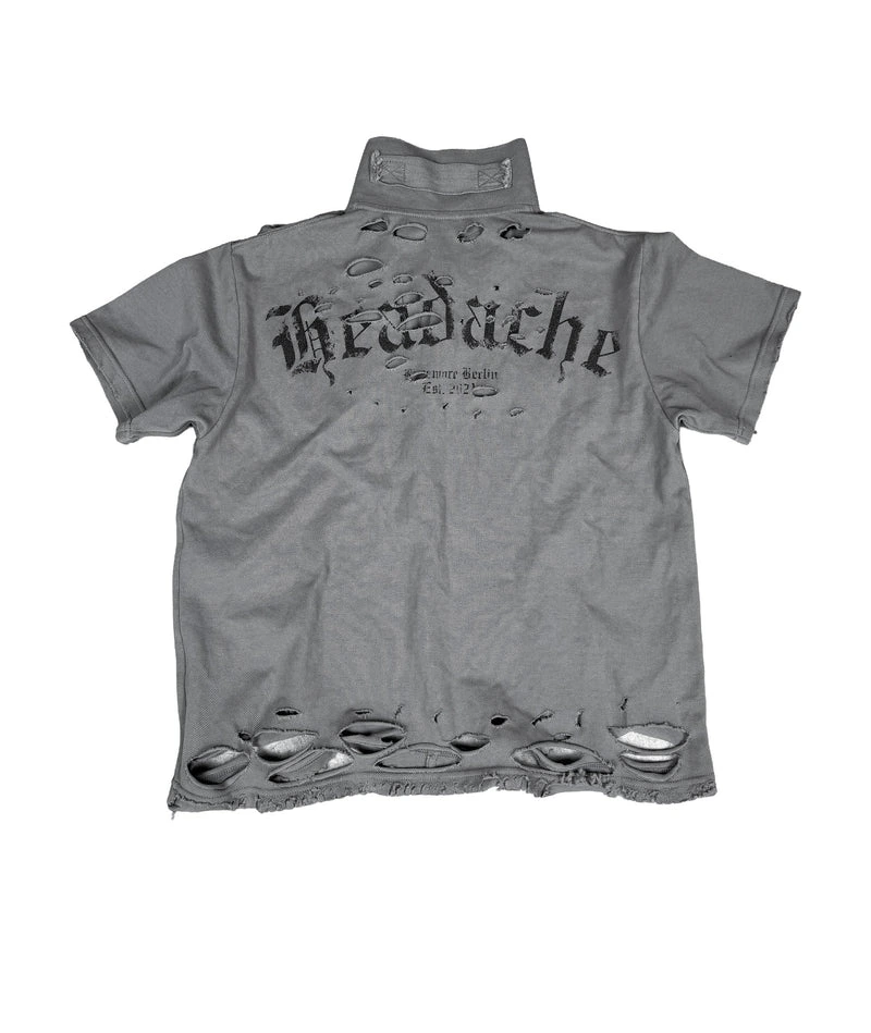 HEADACHE - DISTRESSED POLO-SHIRT | UNISEX - Image 2
