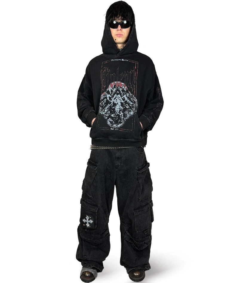 FEAR NOTHING - OVERSIZED HOODIE (WASHED) | UNISEX - Image 5
