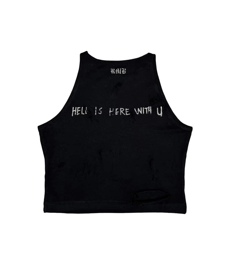 WOLFPACK - DISTRESSED CROP TOP | UNISEX - Image 2