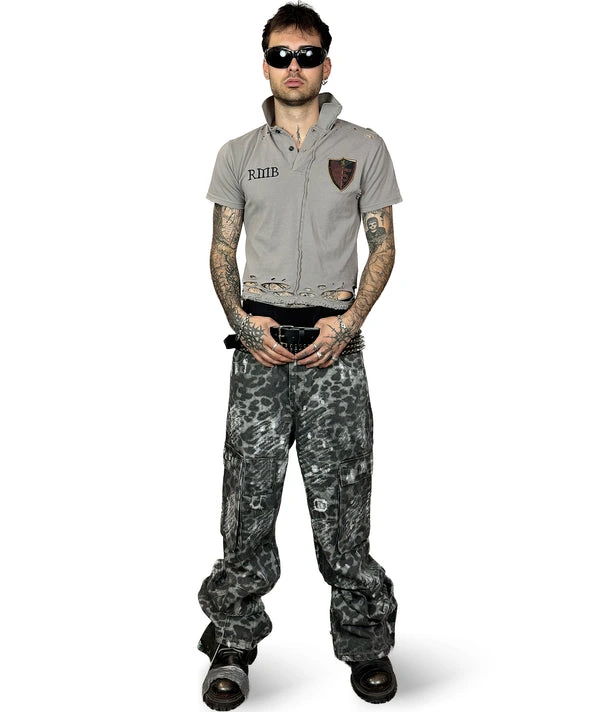 FLARED CHEETAH BIKER PANTS | UNISEX - Image 4
